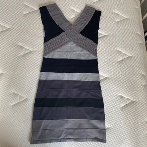 Wow couture black and grey bandage dress